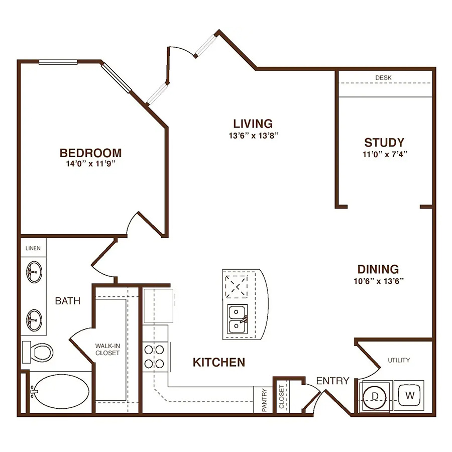 The Exeter floorplan layout