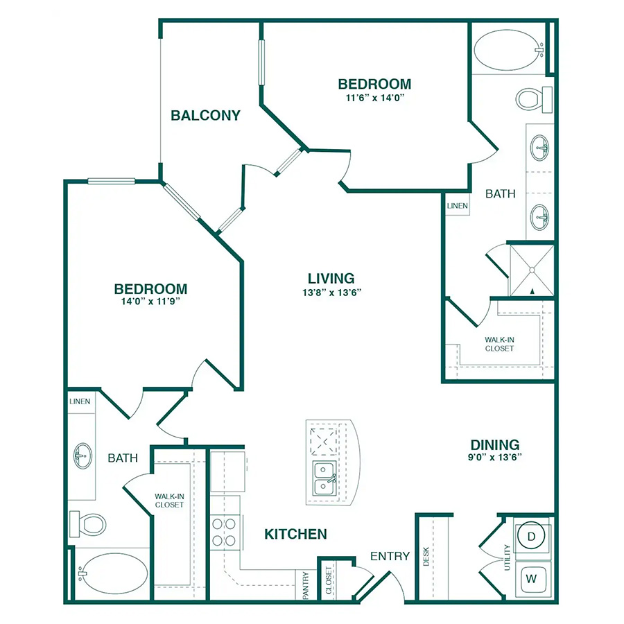 The Ashton floorplan layout