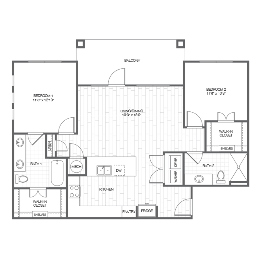 B2-E floorplan layout