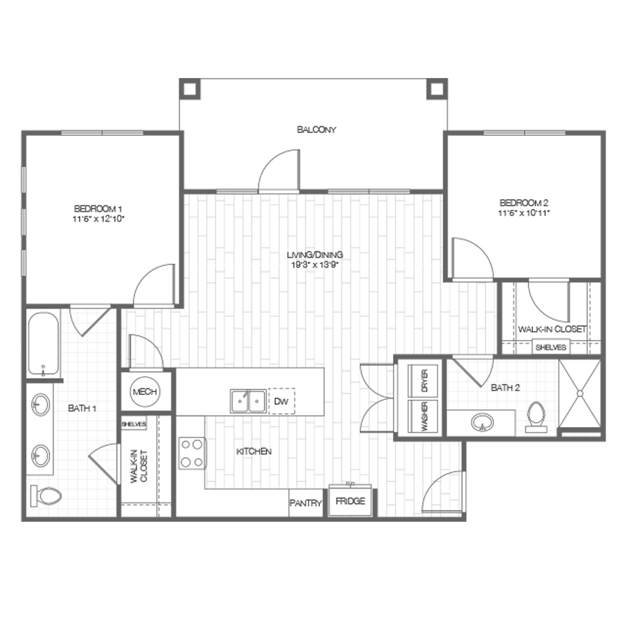 B2-E-HC floorplan layout