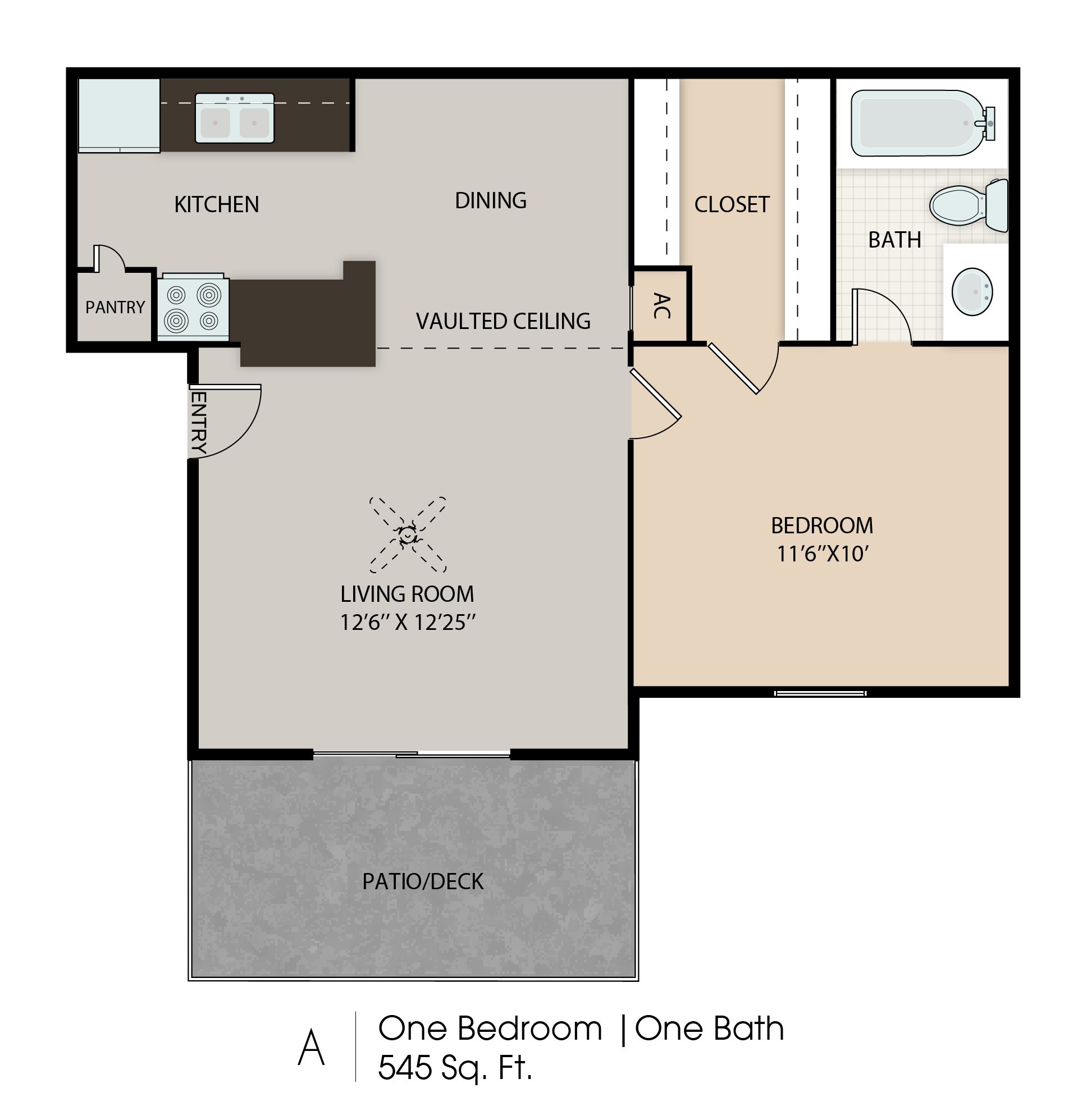 1X1 floorplan layout