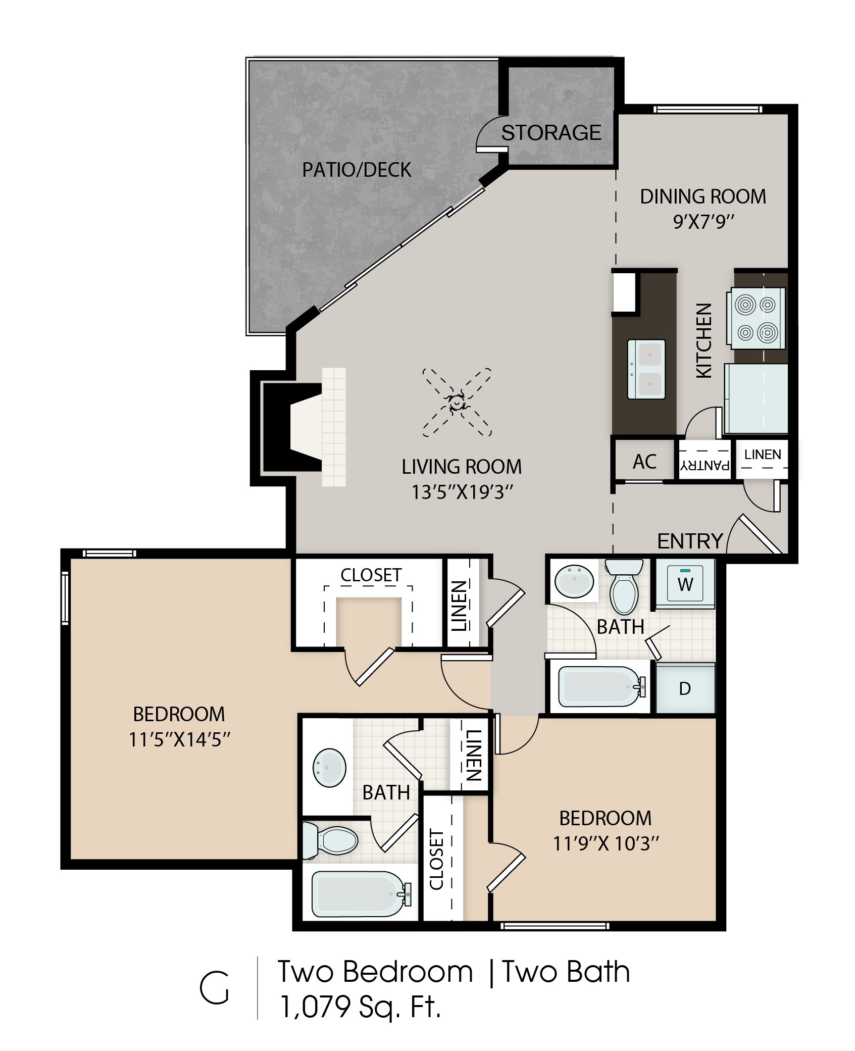 2X2 FP floorplan layout