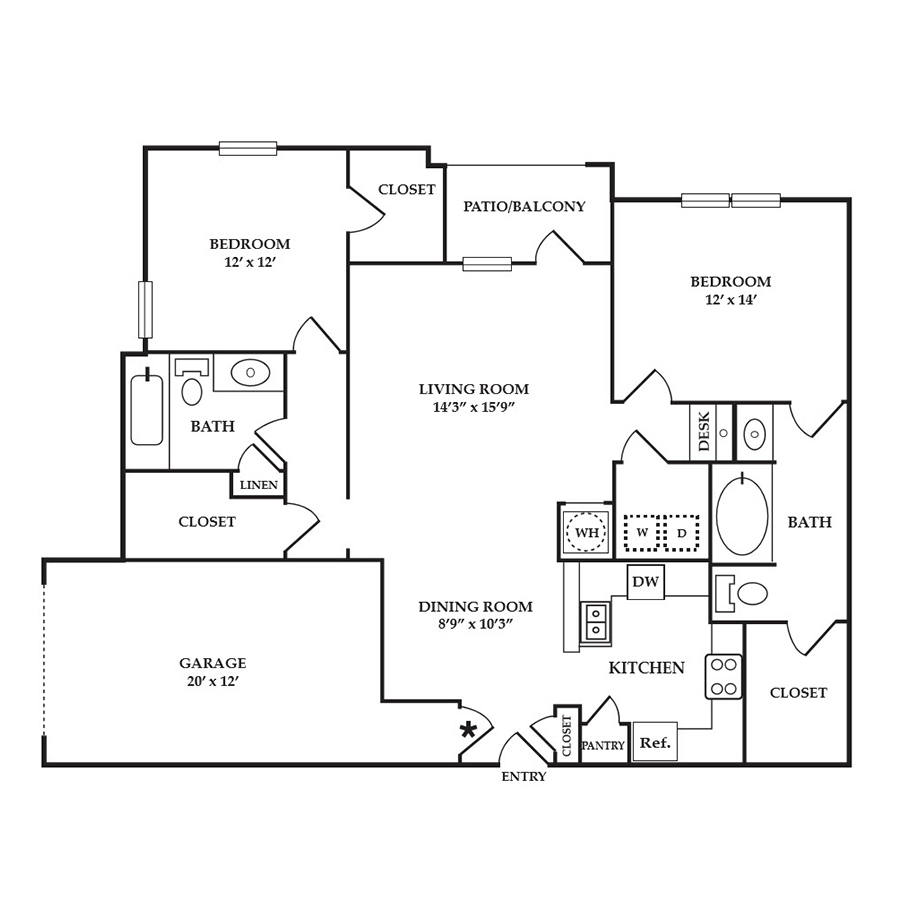 BG2 floorplan layout