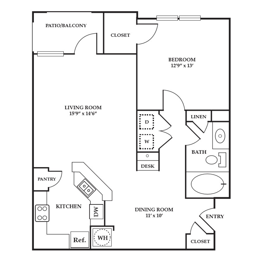 A floorplan layout