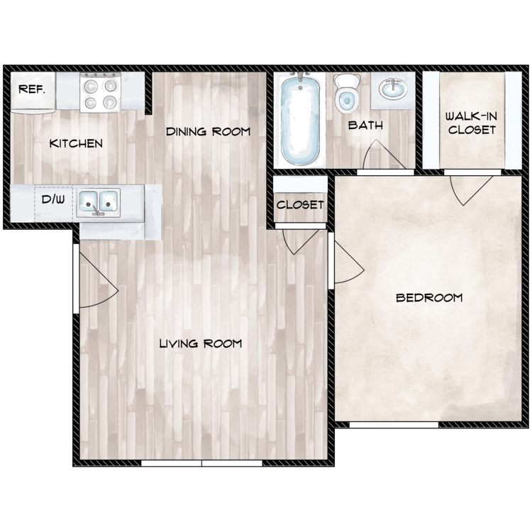 A floorplan layout