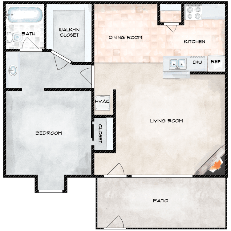 B floorplan layout