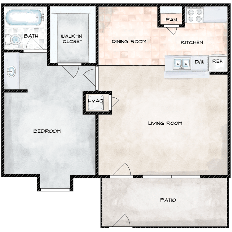 A floorplan layout