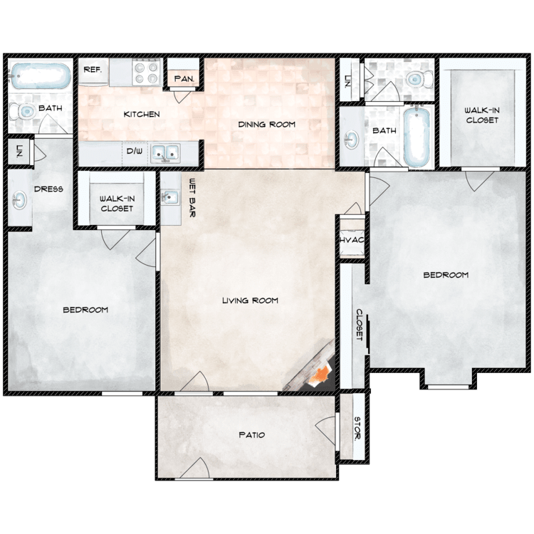 F floorplan layout