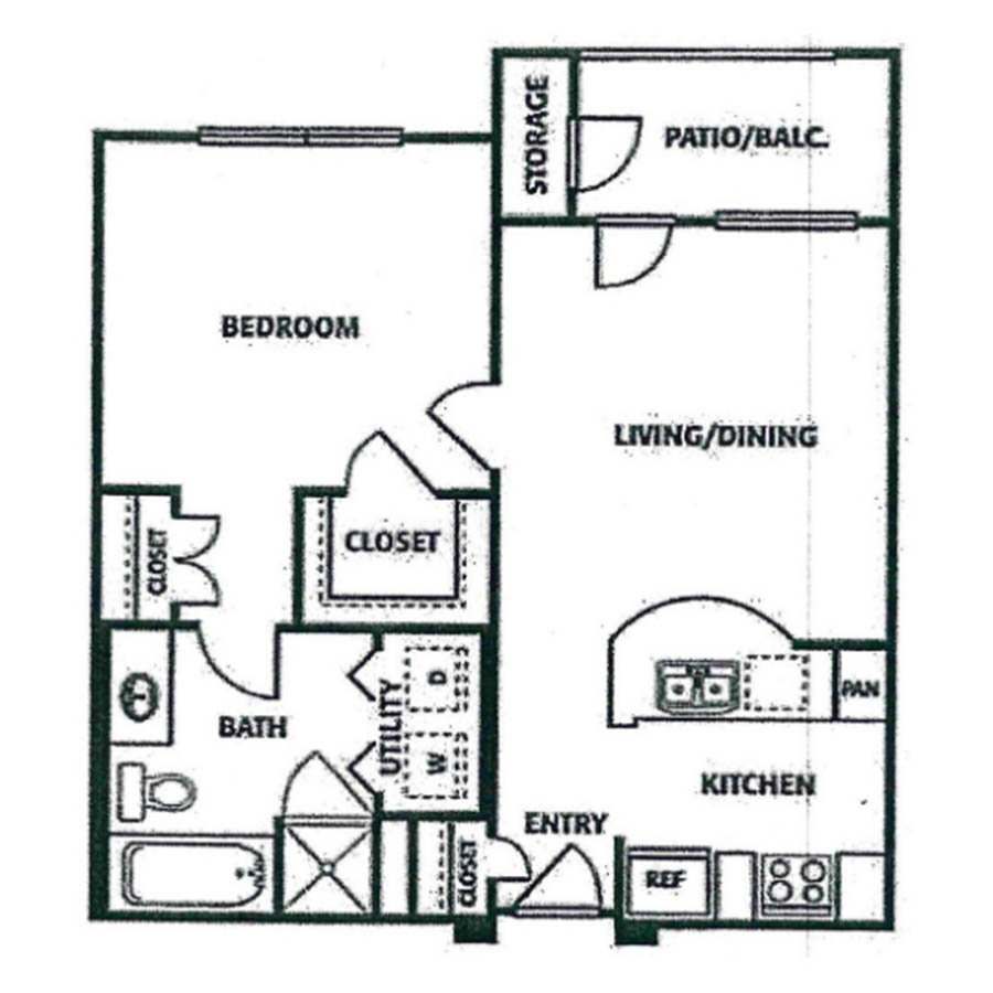 A floorplan layout