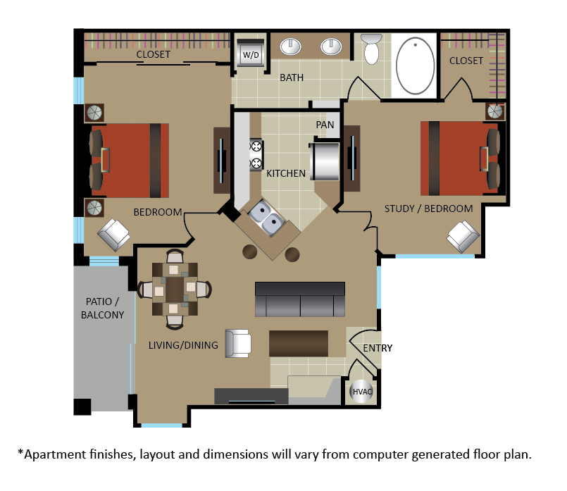 CHELSEA + DEN floorplan layout