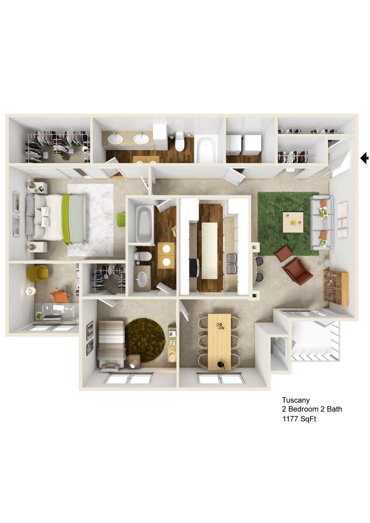 2E - Signature floorplan layout