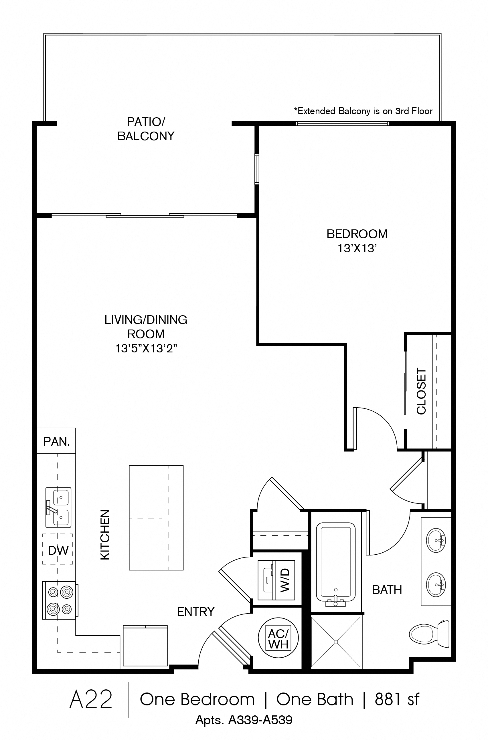A22 floorplan layout