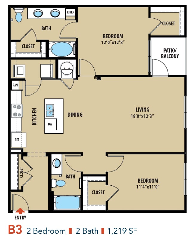 B3 floorplan layout