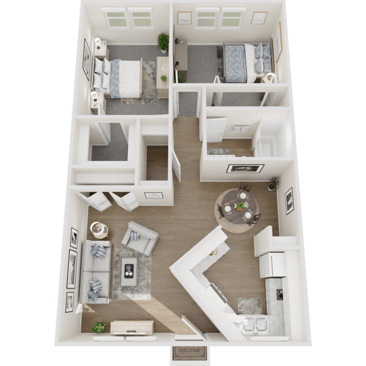 2B-1B floorplan layout