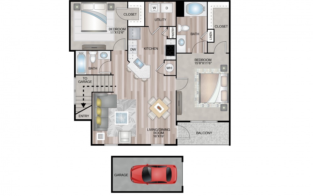 Ash-G floorplan layout