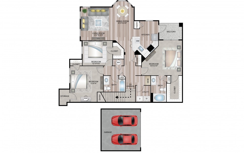 Cypress-G floorplan layout