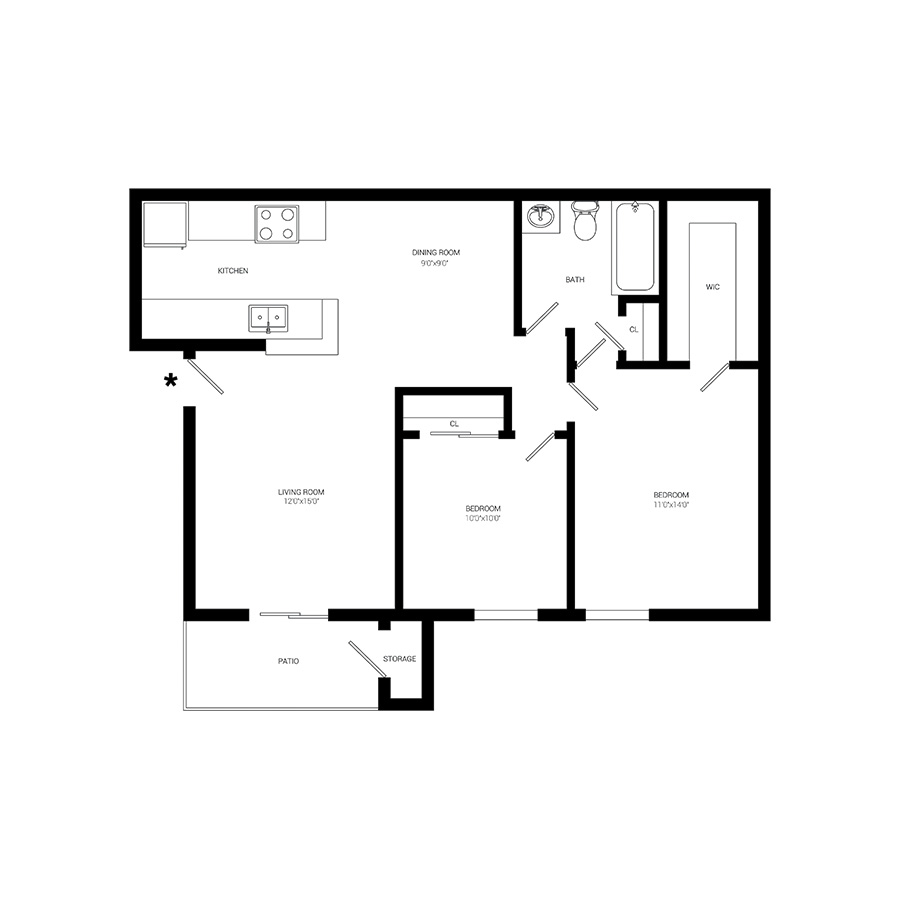 Amelia floorplan layout