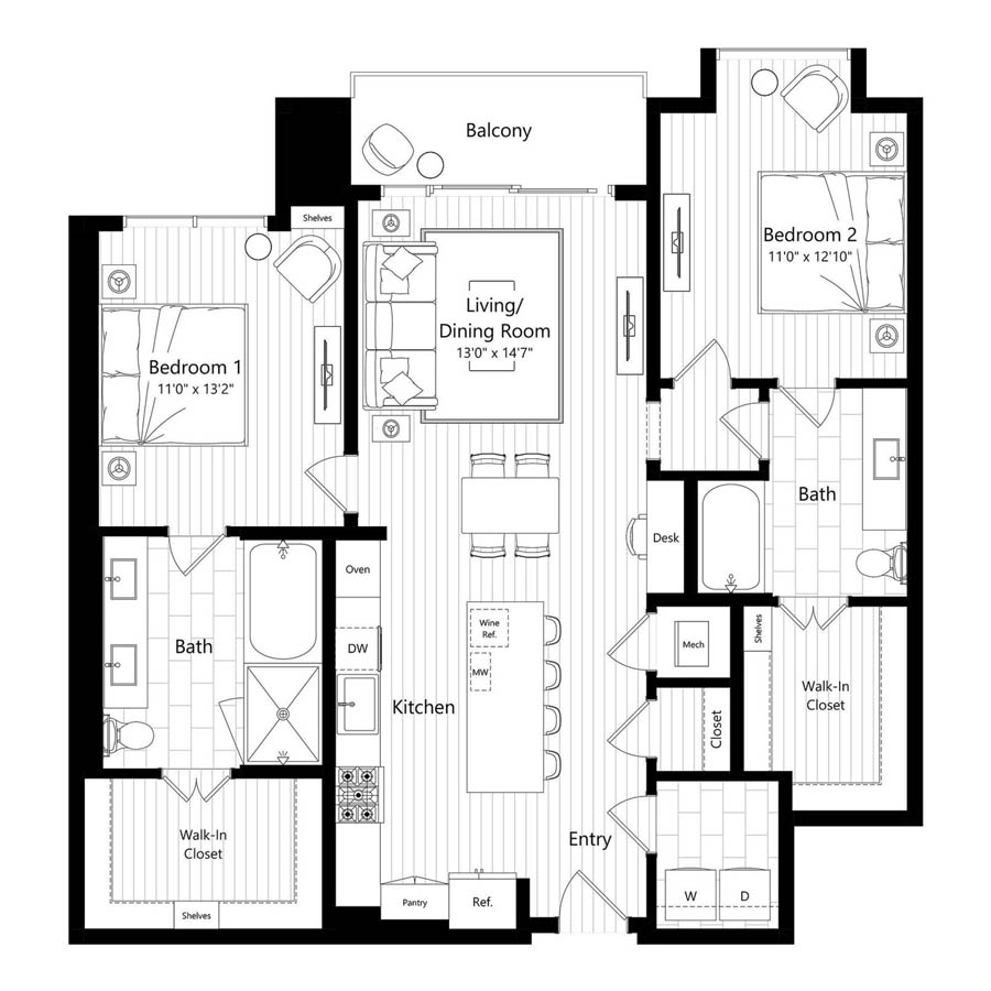 B2 floorplan layout