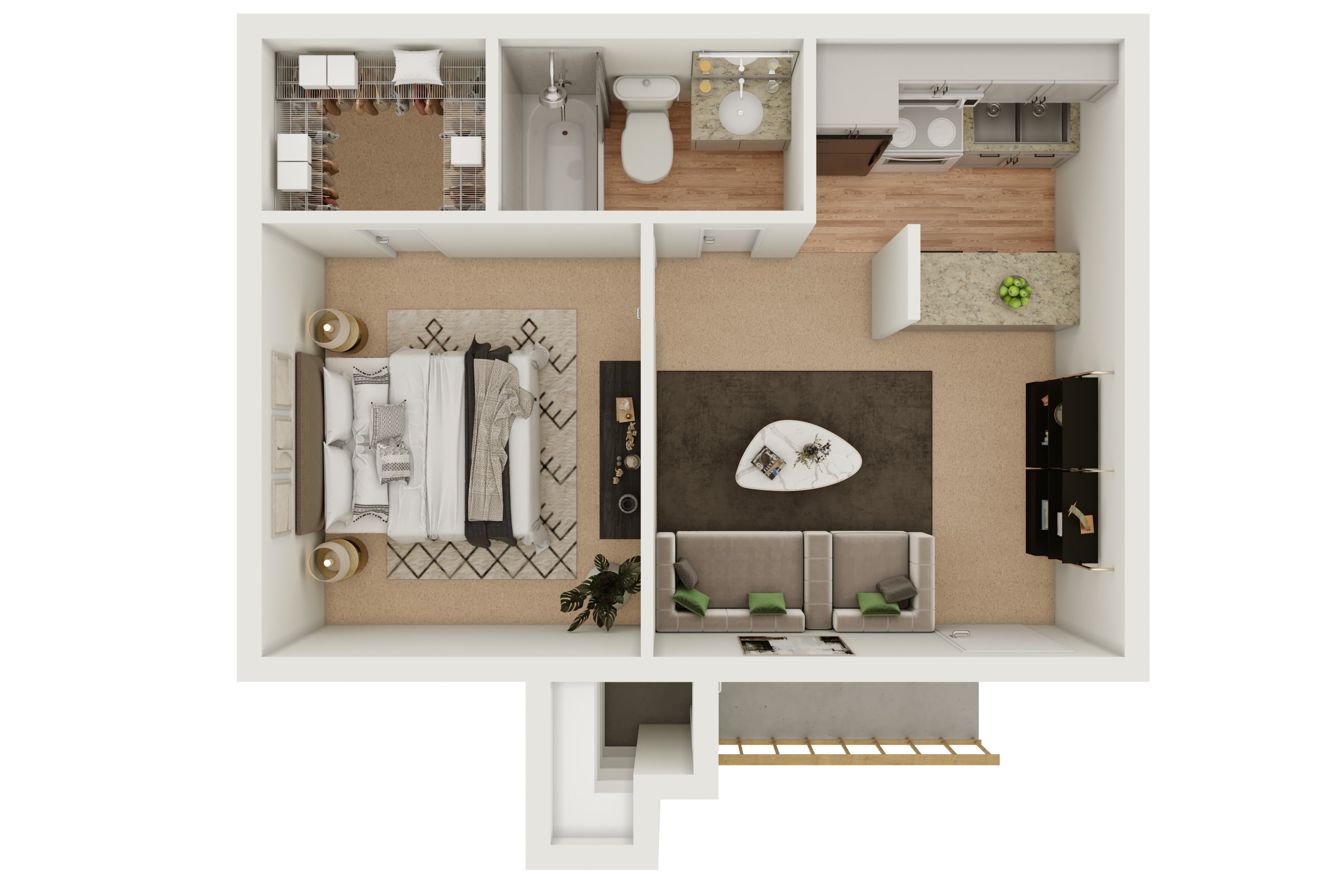 Deluxe floorplan layout