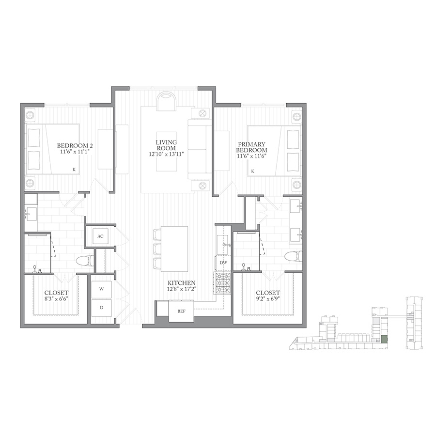 Residence 2U floorplan layout