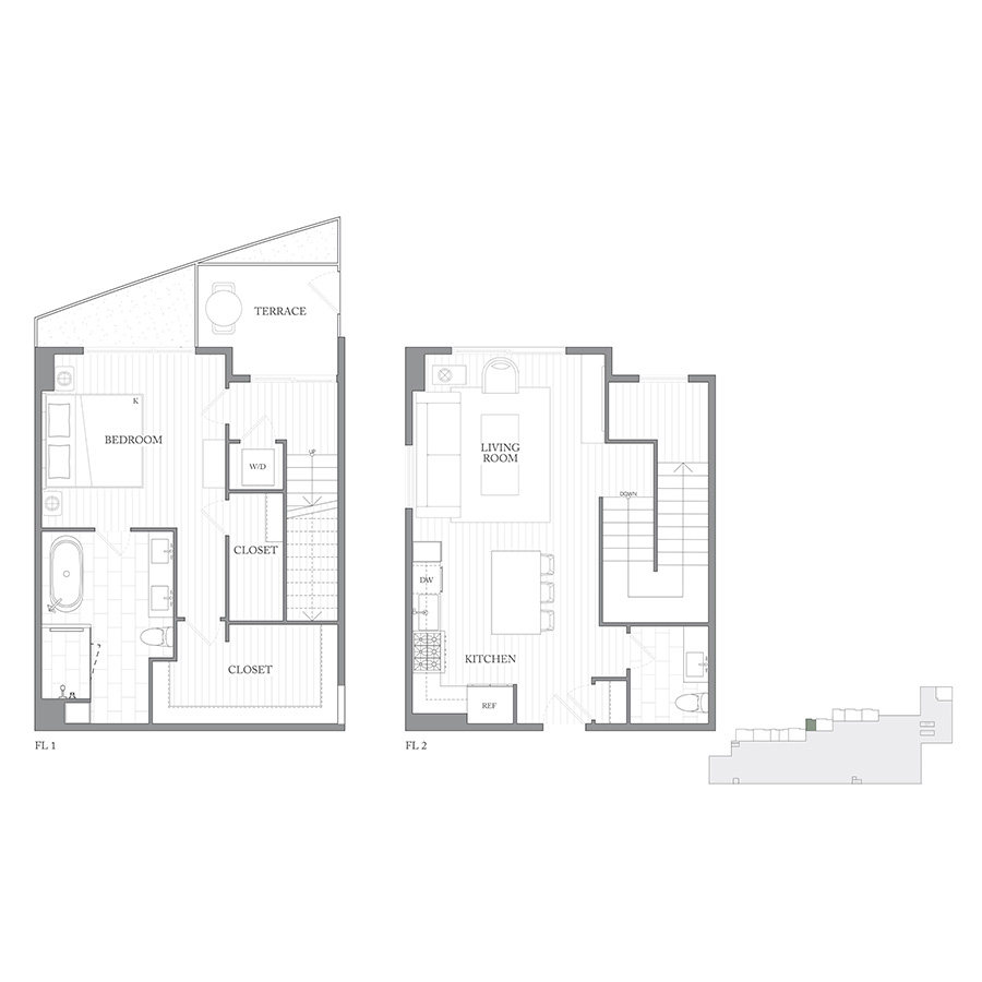 Townhouse 1M floorplan layout