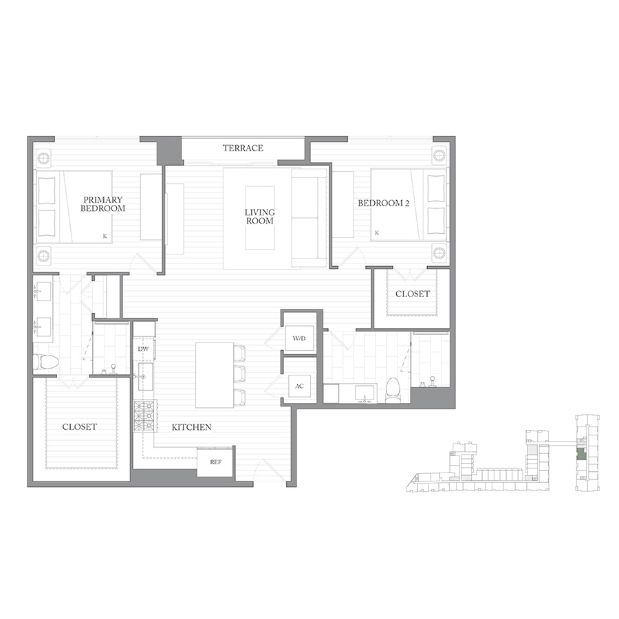 Residence 2A floorplan layout
