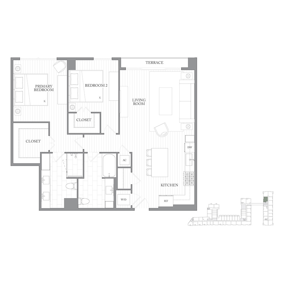 Residence 2C floorplan layout