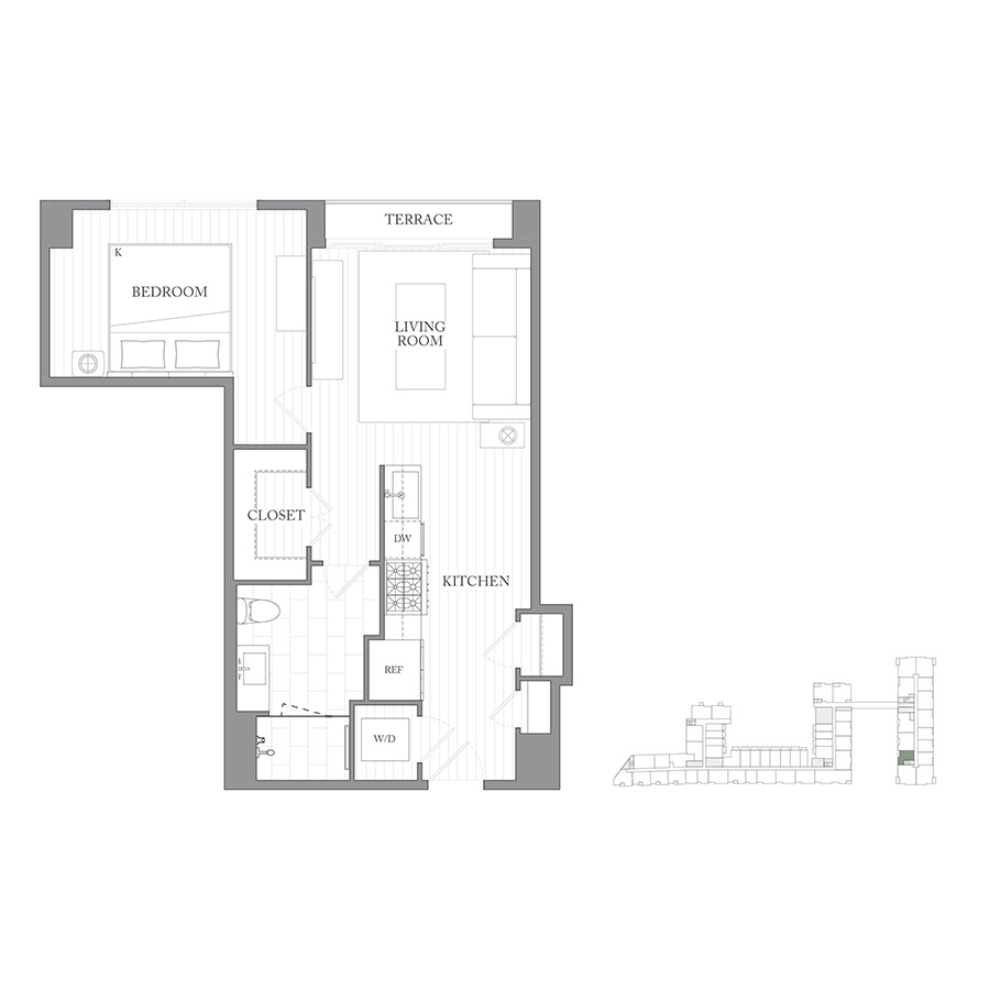 Residence 1A floorplan layout