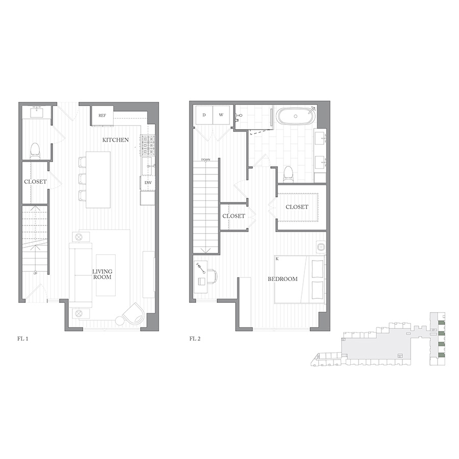Townhouse 1F floorplan layout