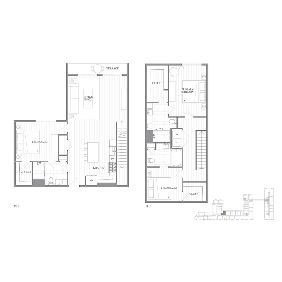 Townhouse 3N floorplan layout
