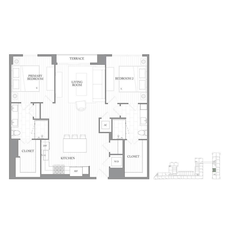 Penthouse 2E floorplan layout