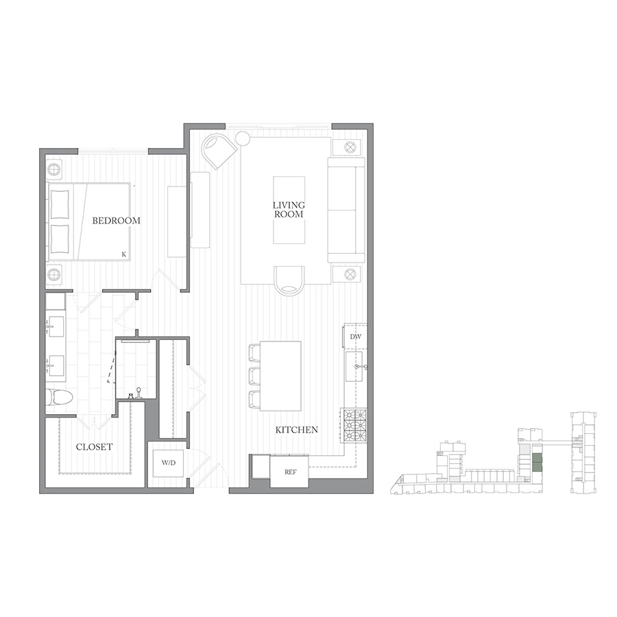 Residence 1V floorplan layout