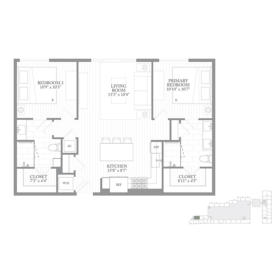 Residence 2S floorplan layout
