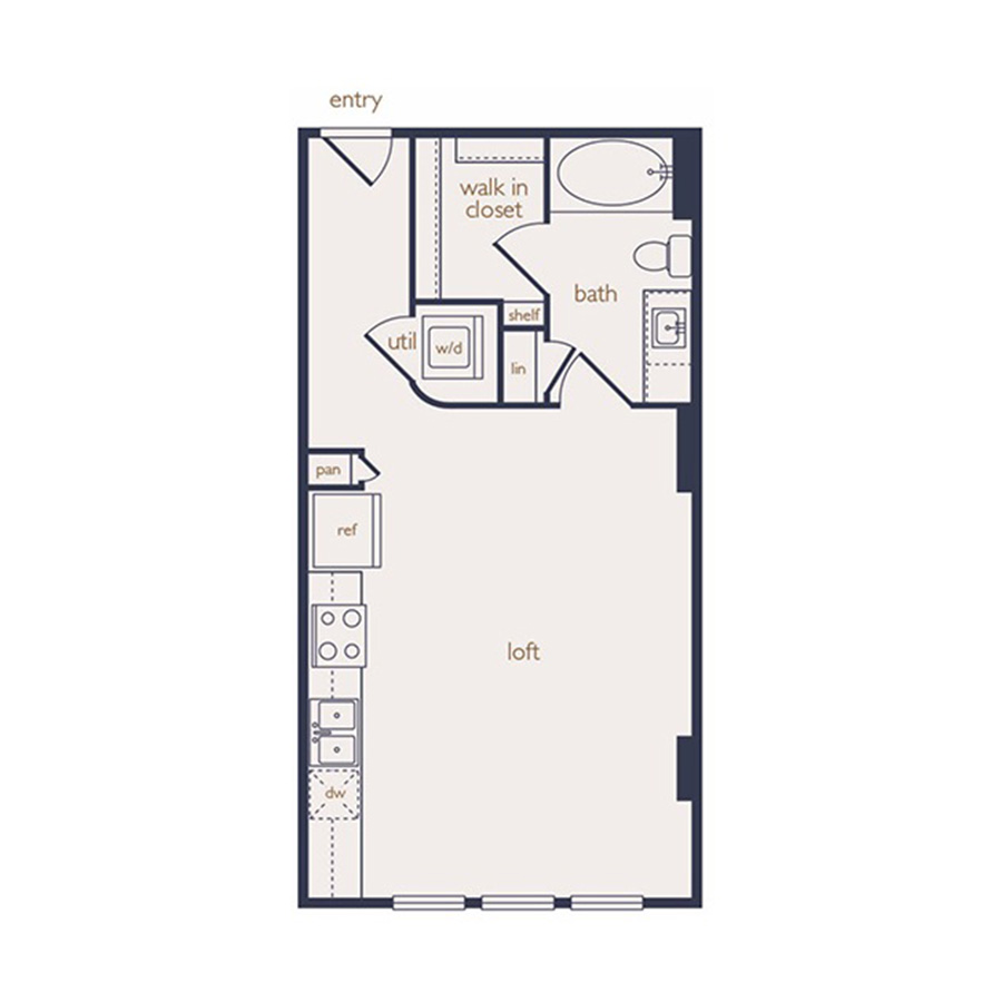E1 floorplan layout