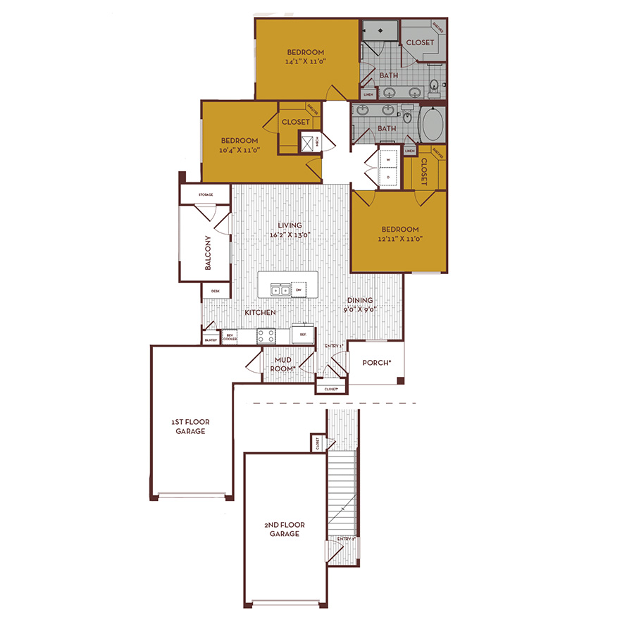 D1G floorplan layout