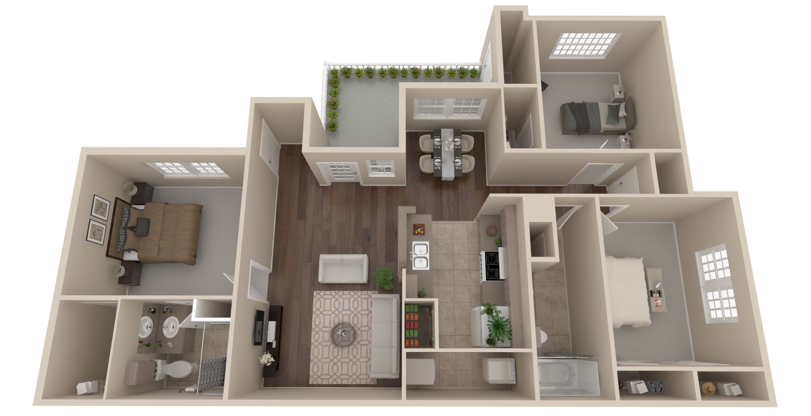 3x2-3B60 floorplan layout