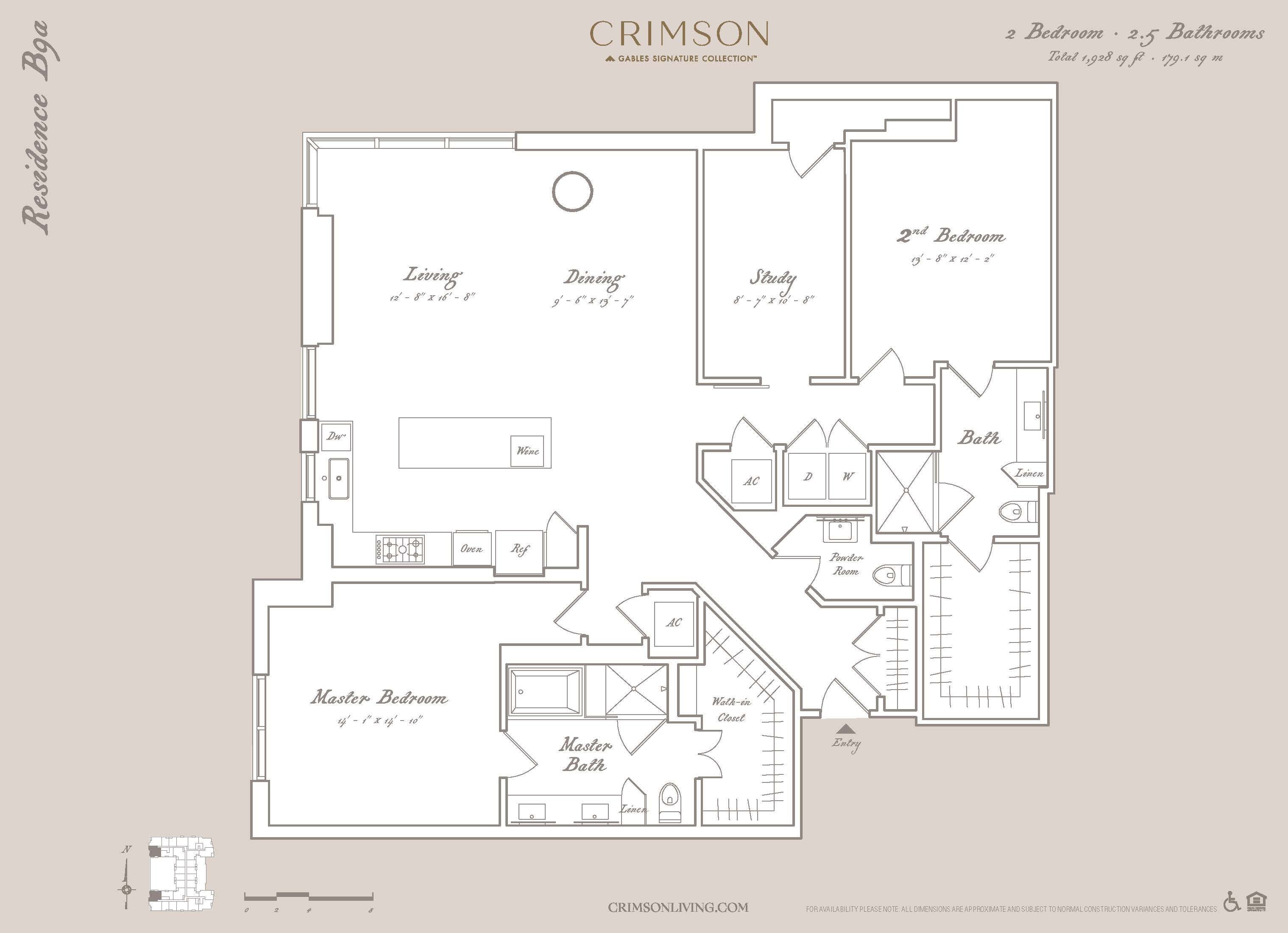 Residence B9A with study floorplan layout