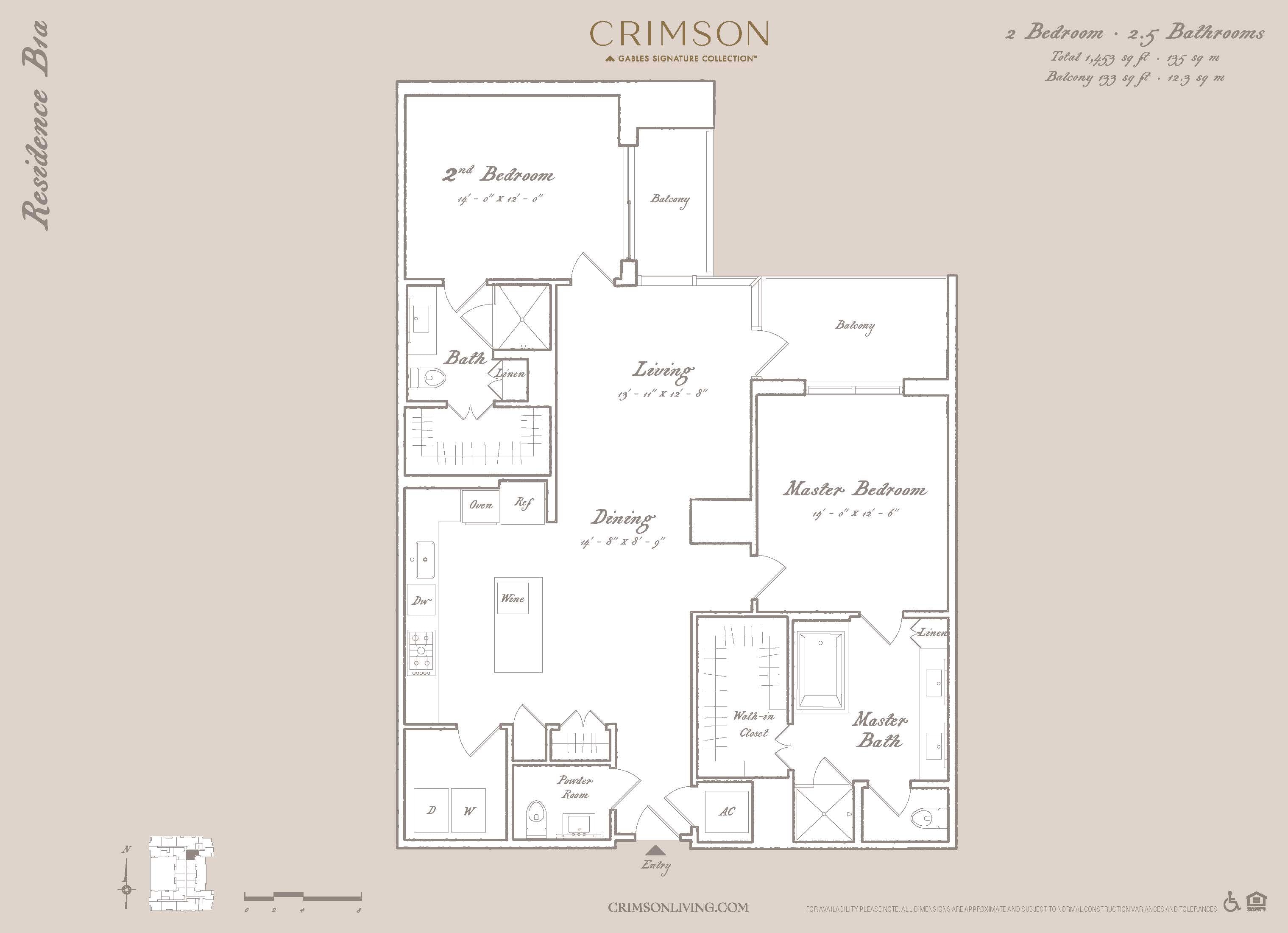 Residence B1A floorplan layout