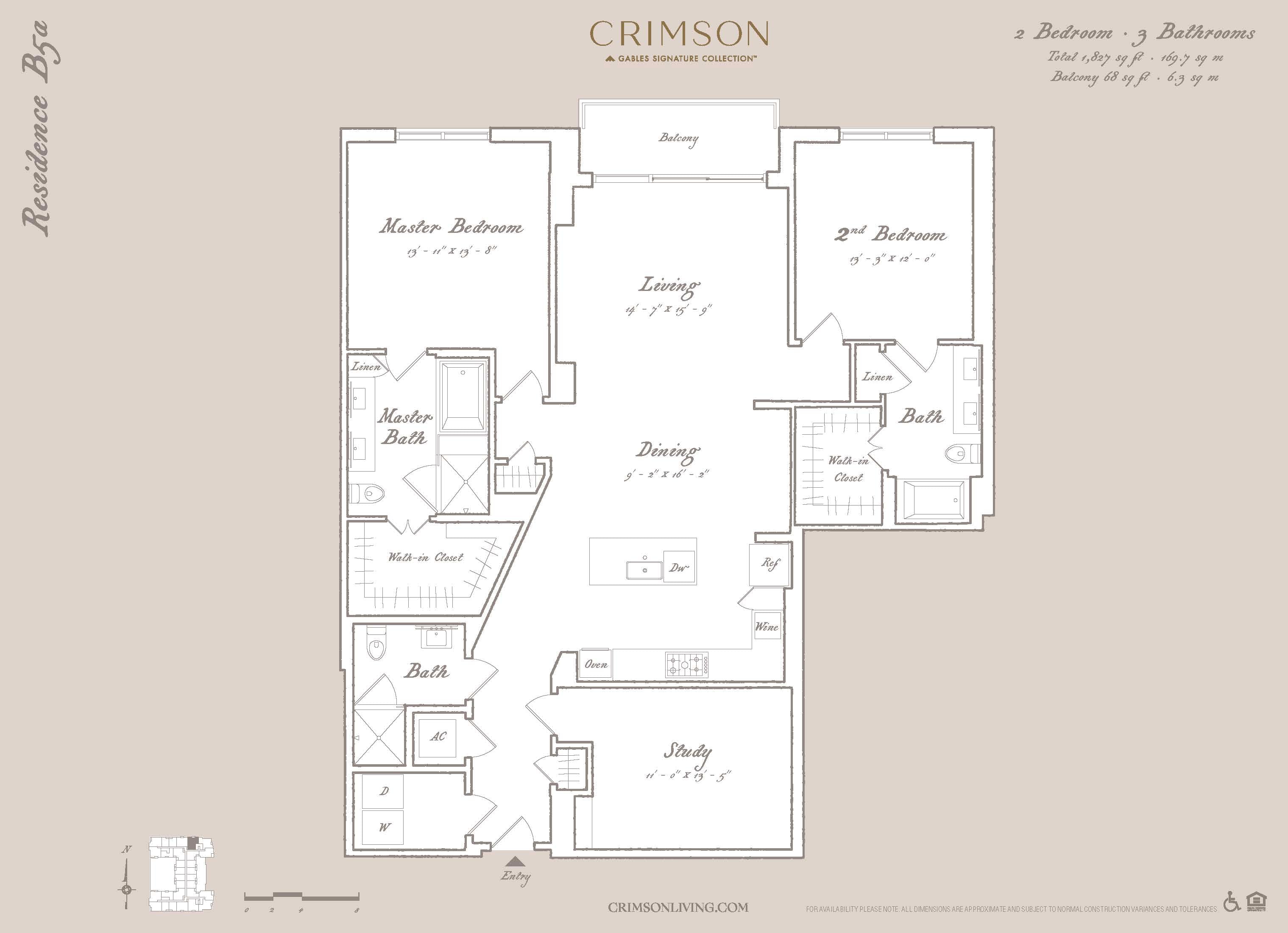 Residence B5A with study floorplan layout