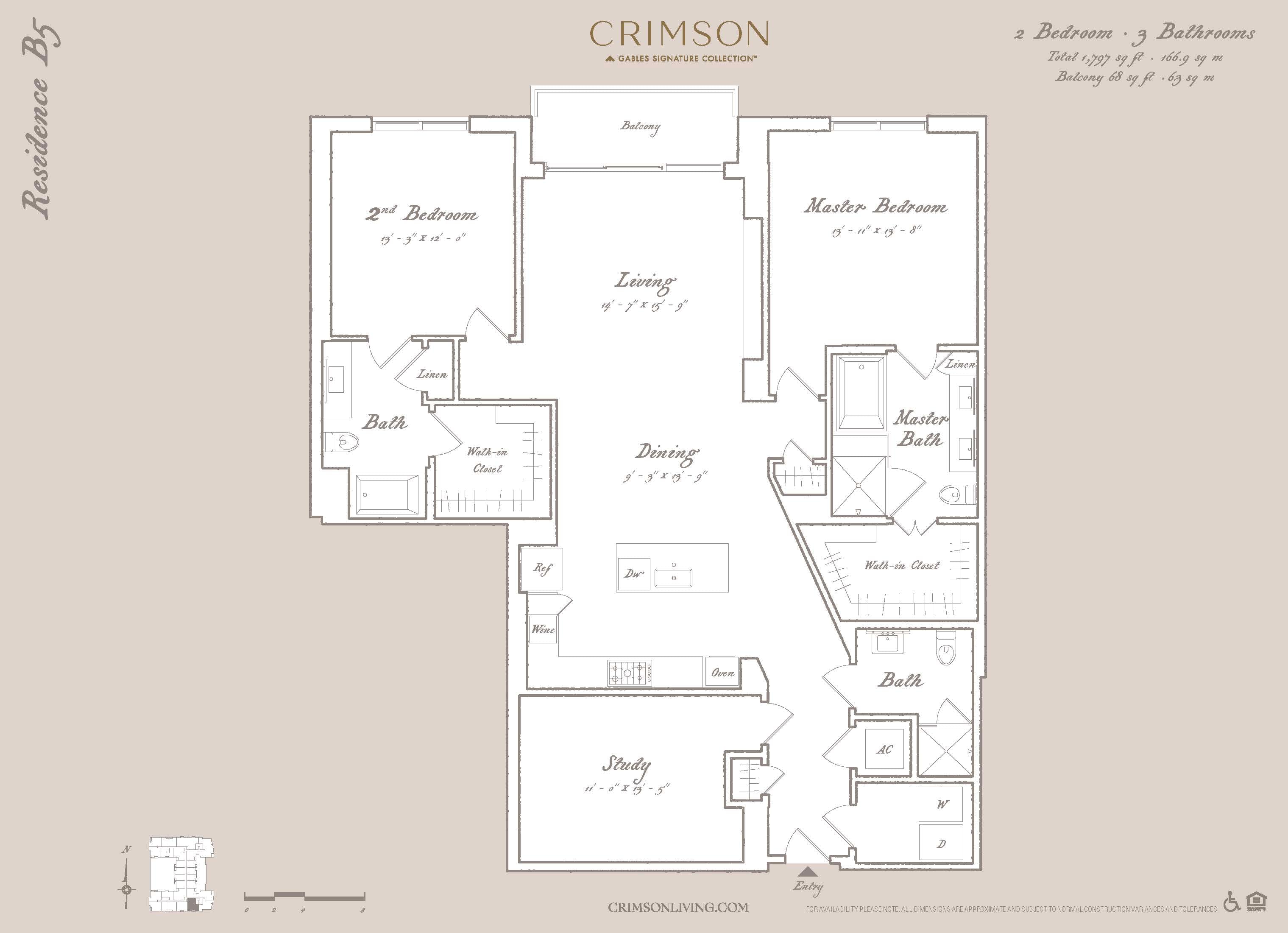 Residence B5 with study floorplan layout