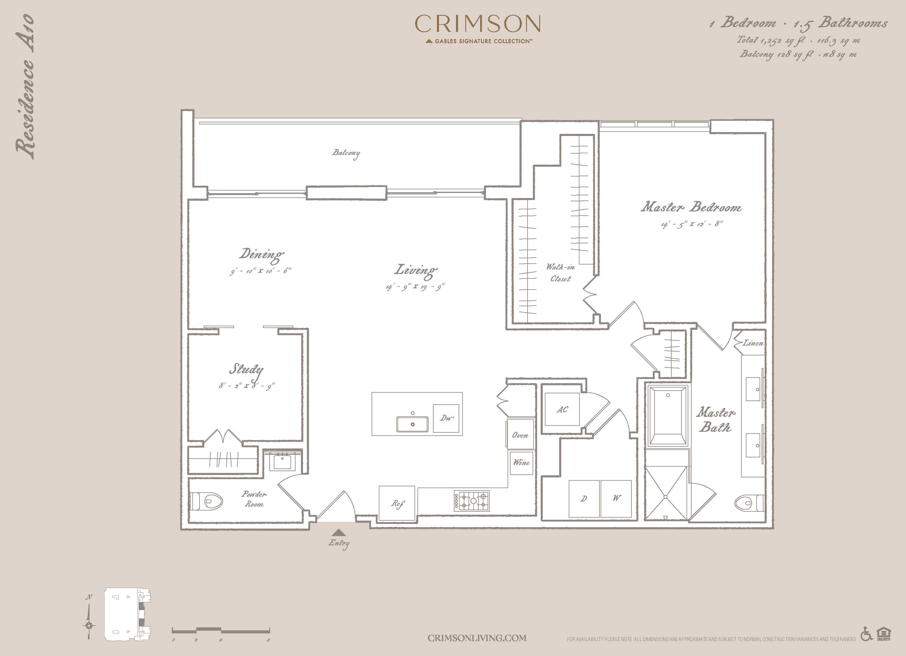 Residence A10 with study floorplan layout