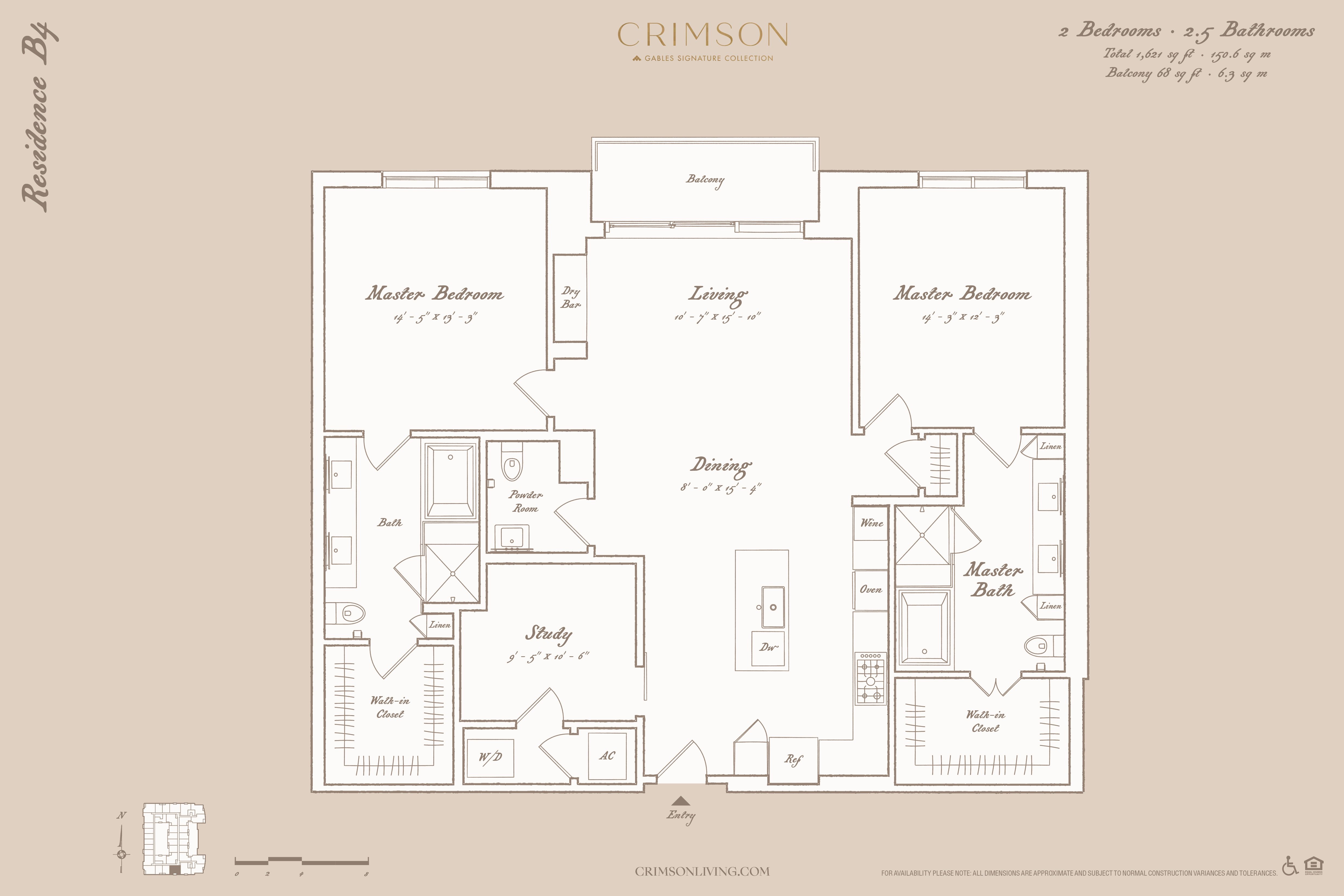Residence B4 with study floorplan layout