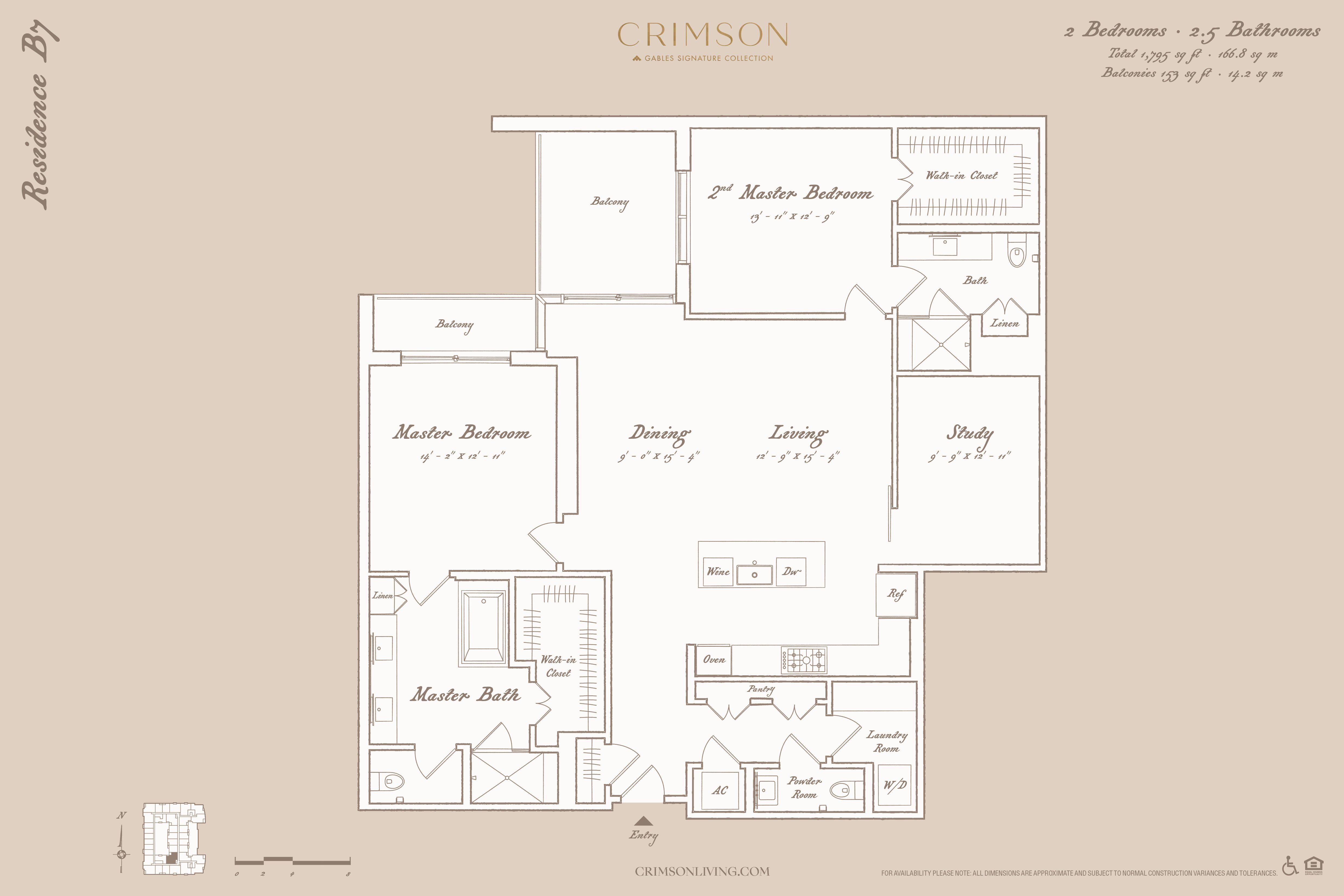 Residence B7 with study floorplan layout