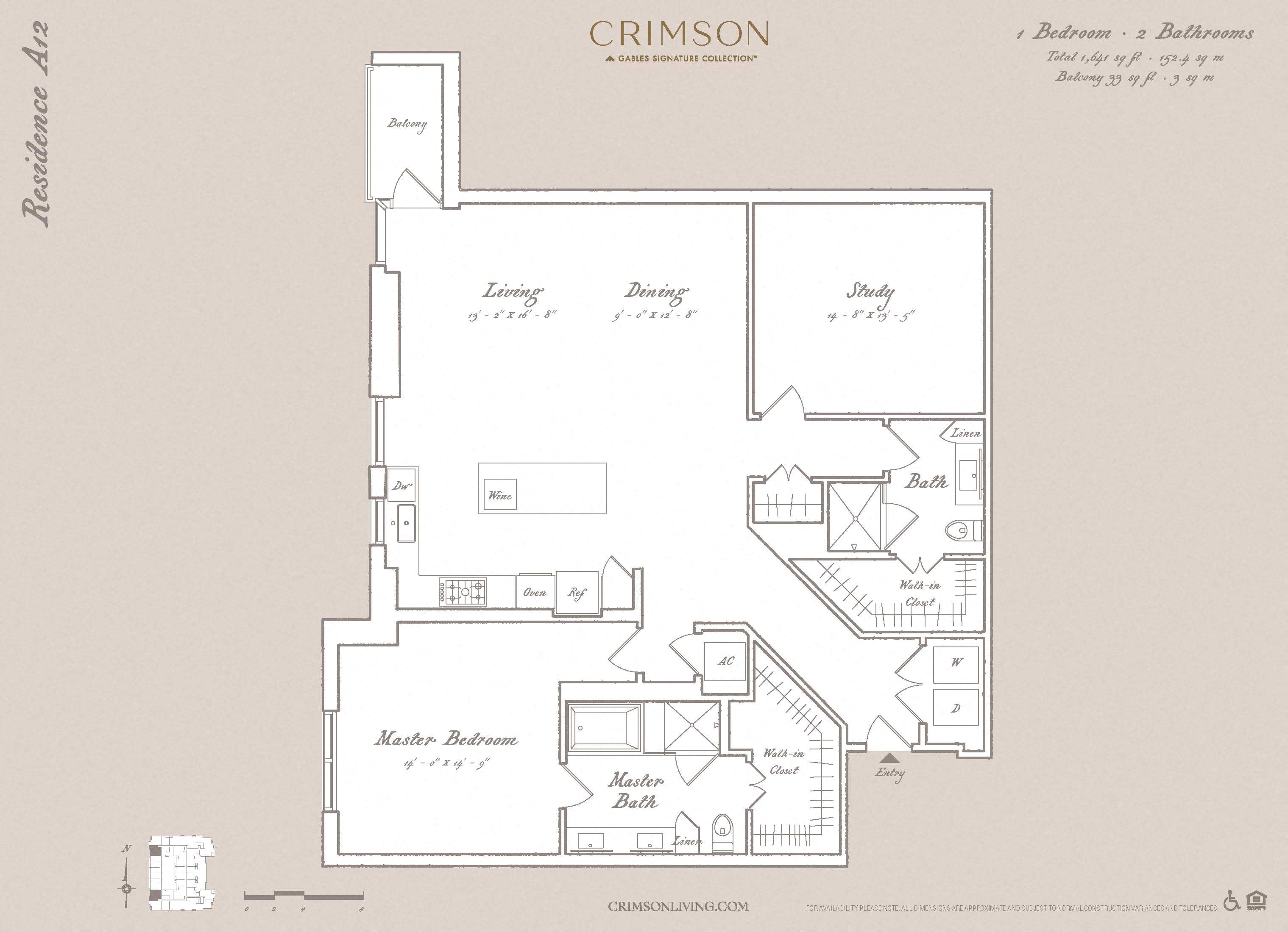 Residence A12 with study floorplan layout