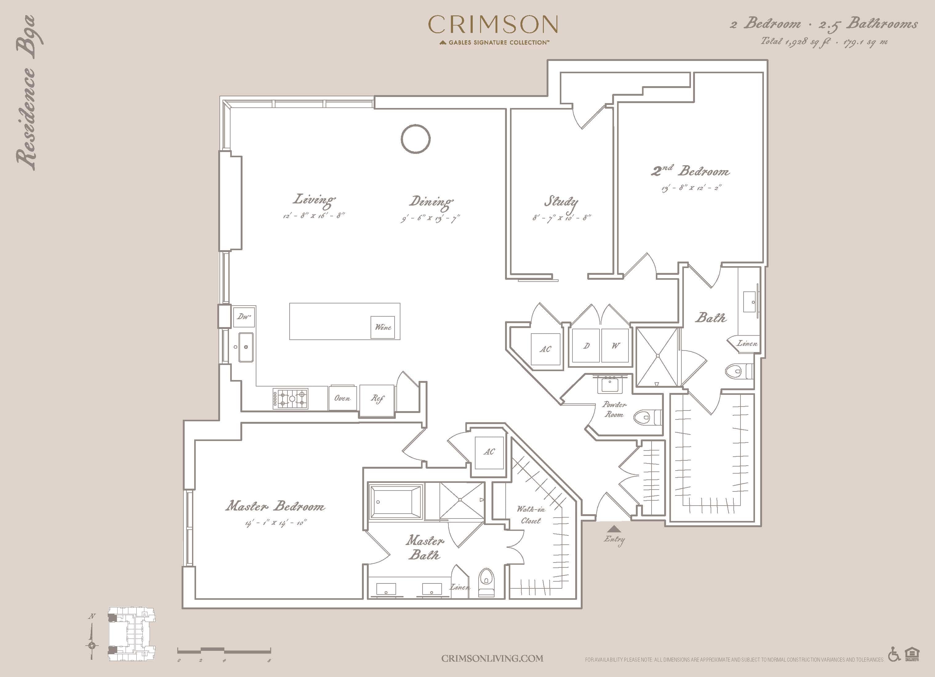 Residence B9A with study floorplan layout