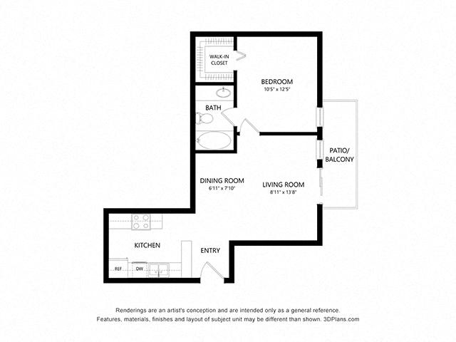 A floorplan layout