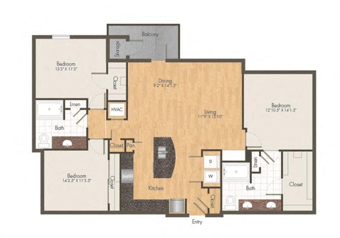3 floorplan layout