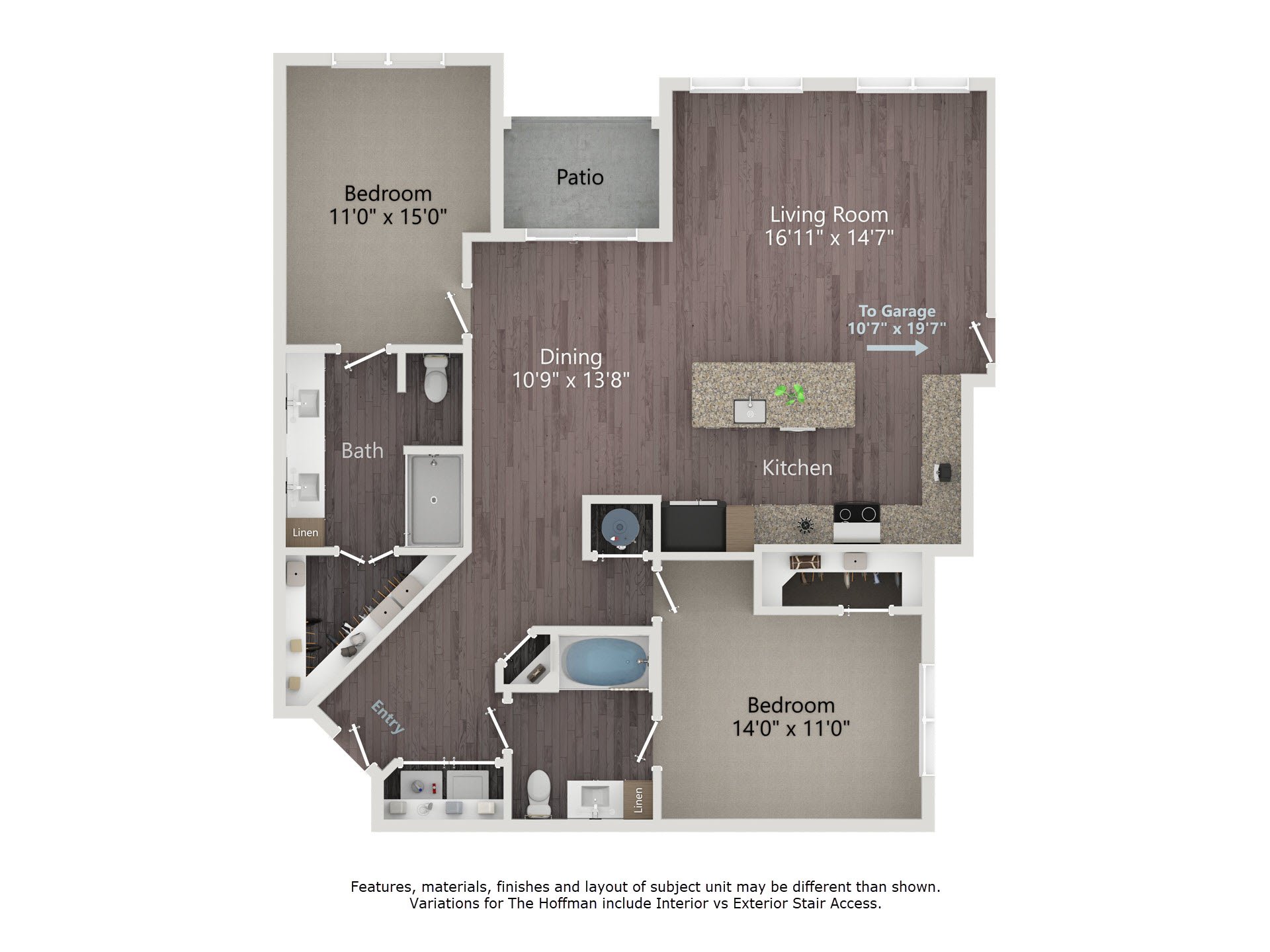 The Hoffman floorplan layout