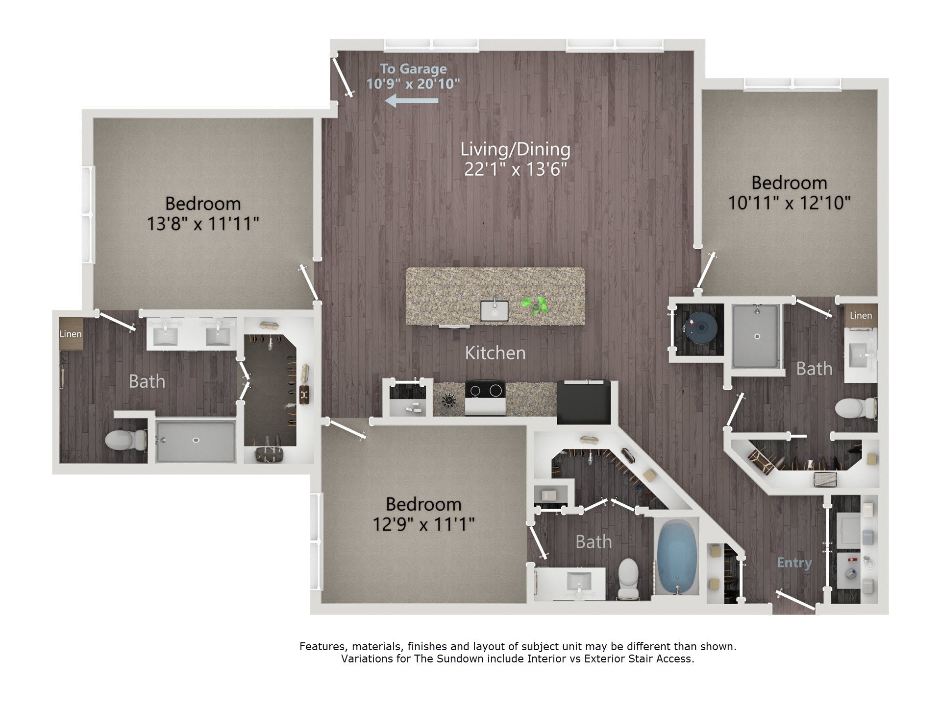 The Sundown floorplan layout