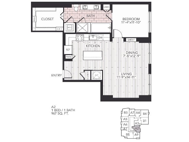 A2 floorplan layout
